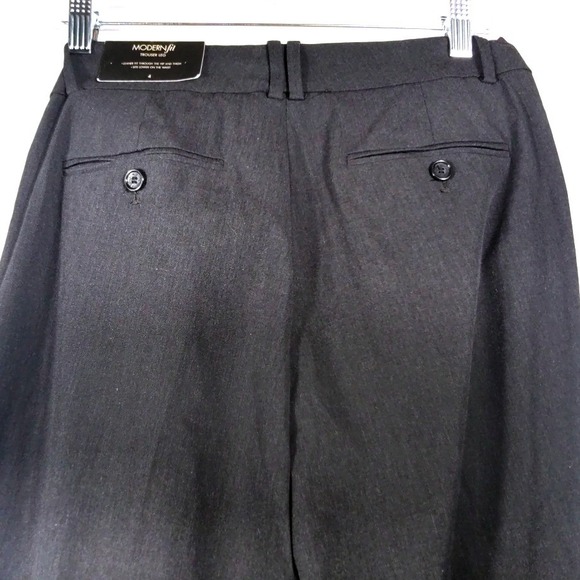 Ann Taylor Womens 4 Modern Fit Trouser Leg Gray Dress Pants Professional NWT - Picture 9 of 11